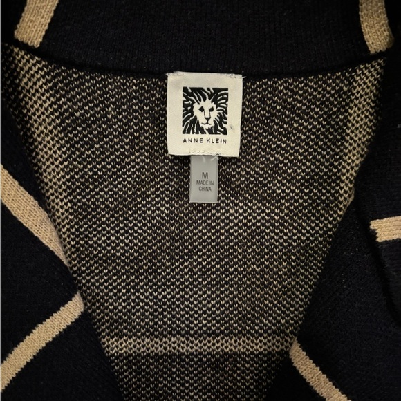 Anne Klein Black and tan sweater coat - Picture 4 of 5